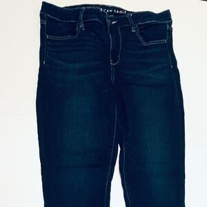 American Eagle Woman's Straight Leg Stretch Skinny Jogging Jeans - Size 14 Long